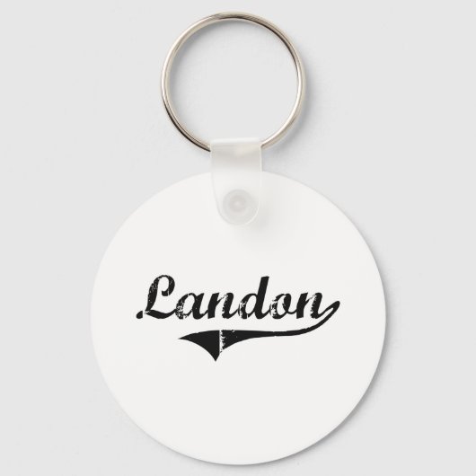 Landon Classic Style Name Sleutelhanger (Voorkant)