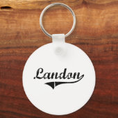 Landon Classic Style Name Sleutelhanger (Voorkant)