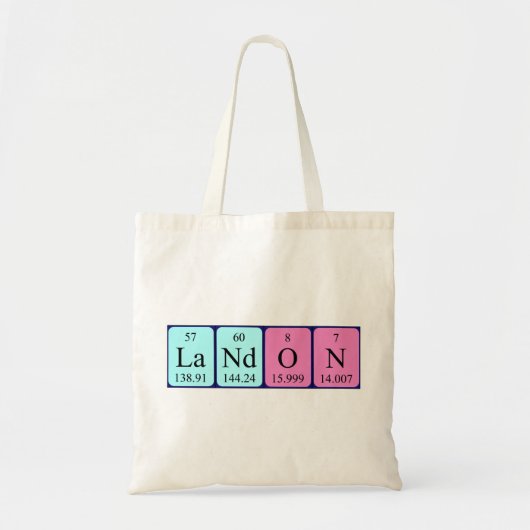 Landon Periodic Table Name canvas tas (Voorkant)