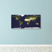 Landoppervlak, Shallow Water en Shaded Topogra Canvas Afdruk (Insitu (Houten vloer))