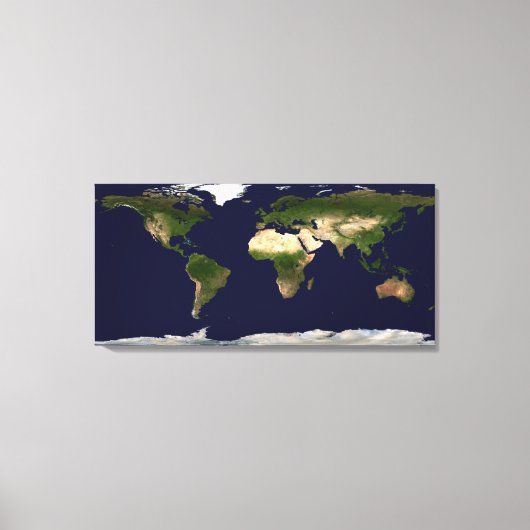 Landoppervlak, Shallow Water en Shaded Topogra Canvas Afdruk (Voorkant)