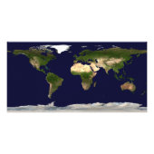 Landoppervlak, Shallow Water en Shaded Topogra Foto Afdruk (Voorkant)