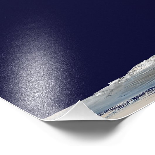 Landoppervlak, Shallow Water en Shaded Topogra Foto Afdruk (Hoek)