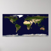 Landoppervlak, Shallow Water en Shaded Topogra Poster (Voorkant)