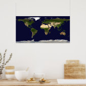 Landoppervlak, Shallow Water en Shaded Topogra Poster (Keuken)