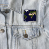 Landoppervlak, Shallow Water en Shaded Topogra Vierkante Button 5,1 Cm (In situ)