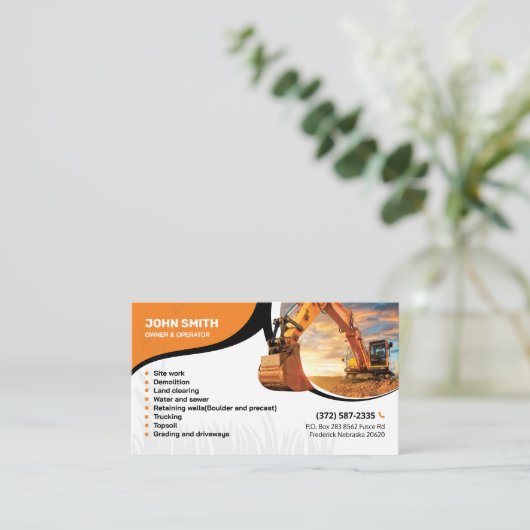 Landopruiming, Uitgraving, Landschapsarchitectuur, Visitekaartje (Staand voorkant)