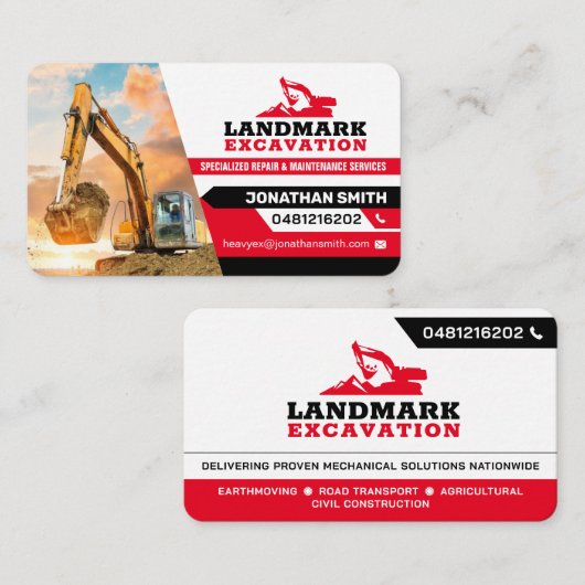 Landopruiming, Uitgraving, Landschapsarchitectuur, Visitekaartje (Voorkant / Achterkant)