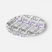 Landoverschrijdend - Paars - XC run Papieren Bordje (Gekanteld)