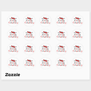 Landoverschrijdende boer © Cute Shoe Symbol Sticke Ronde Sticker