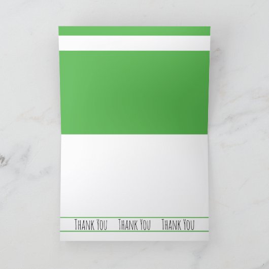 Landoverschrijdende grasbaan bedankkaart (Binnen)