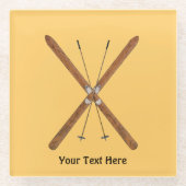 Landoverschrijdende huiden en polen glazen onderzetter (Voorkant)