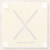 Landoverschrijdende huiden en polen glazen onderzetter (Achterkant)