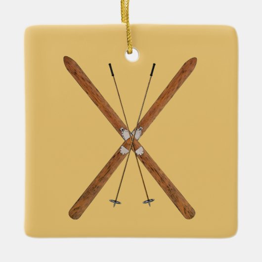 Landoverschrijdende huiden en polen keramisch ornament (Voorkant)