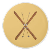 Landoverschrijdende huiden en polen keramische knop (Voorkant)