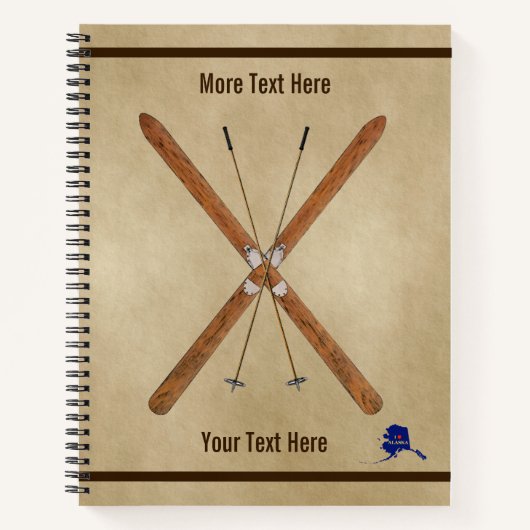 Landoverschrijdende huiden en polen notitieboek (Voorkant)