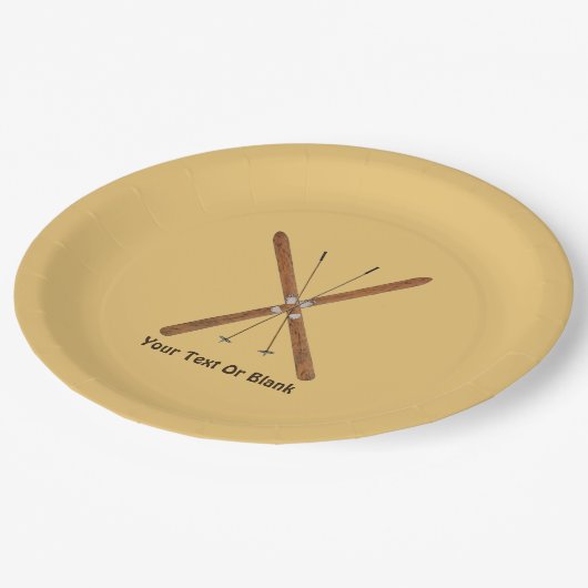 Landoverschrijdende huiden en polen papieren bordje (Gekanteld)