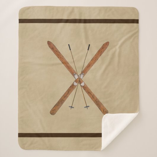 Landoverschrijdende huiden en polen sherpa deken (Voorkant)