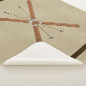 Landoverschrijdende huiden en polen sherpa deken (3/4)