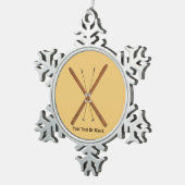 Landoverschrijdende huiden en polen tin sneeuwvlok ornament (Rechts)