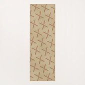 Landoverschrijdende huiden en polen yogamat (Achterkant)