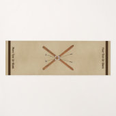 Landoverschrijdende huiden en polen yogamat (Voorkant (horizontaal))