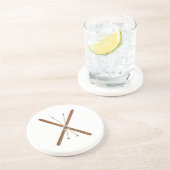 Landoverschrijdende huiden en polen zandsteen onderzetter (Zijkant)