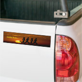 Landoverschrijdende loper - moet rennen... (Sunset Bumpersticker (Op Truck)