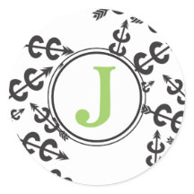 Landoverschrijdende pijlen Monogram Personaliseer 
