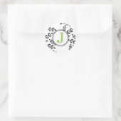 Landoverschrijdende pijlen Monogram Personaliseer Ronde Sticker (Tas)