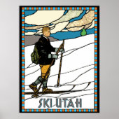  landoverschrijdende skier Ski Utah Poster (Voorkant)