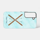 Landoverschrijdende ski's op sneeuwdoos iPhone Samsung Galaxy Hoesje (Achterkant horizontaal)