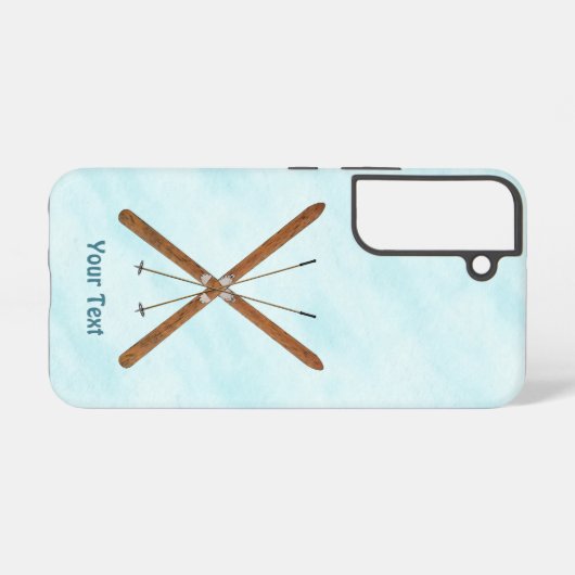 Landoverschrijdende ski's op sneeuwdoos iPhone Samsung Galaxy Hoesje (Achterkant horizontaal)