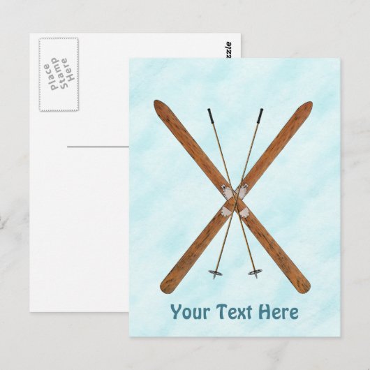 Landoverschrijdende sneeuw briefkaart (Voorkant / Achterkant)