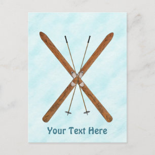 Landoverschrijdende sneeuw briefkaart