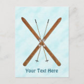 Landoverschrijdende sneeuw briefkaart (Voorkant)