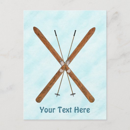 Landoverschrijdende sneeuw briefkaart (Voorkant)