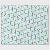 Landoverschrijdende sneeuw cadeaupapier (Vlak)