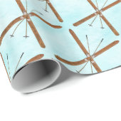 Landoverschrijdende sneeuw cadeaupapier (Rol Hoek)