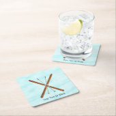 Landoverschrijdende sneeuw kartonnen onderzetters (Insitu)