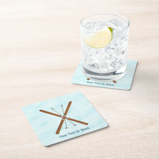 Landoverschrijdende sneeuw kartonnen onderzetters (Insitu)