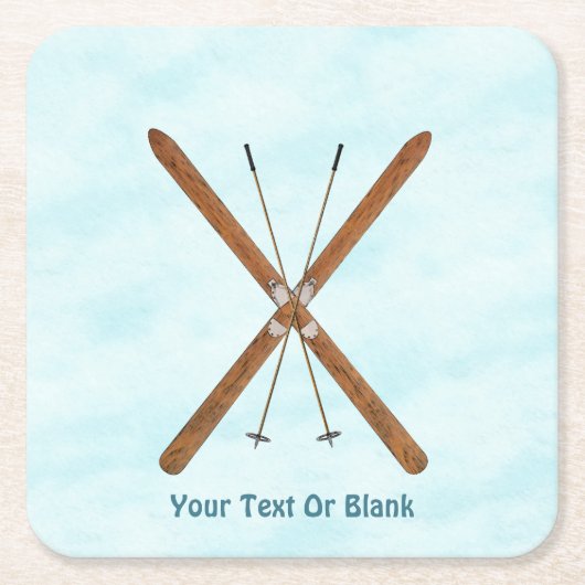 Landoverschrijdende sneeuw kartonnen onderzetters (Voorkant)