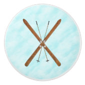 Landoverschrijdende sneeuw keramische knop (Voorkant)