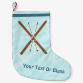 Landoverschrijdende sneeuw kleine kerstsok (Voorkant)