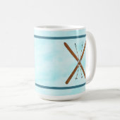 Landoverschrijdende sneeuw koffiemok (Voorkant rechts)