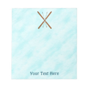 Landoverschrijdende sneeuw notitieblok