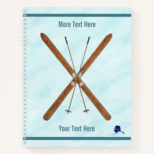 Landoverschrijdende sneeuw notitieboek (Voorkant)