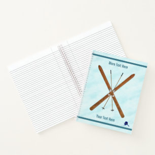 Landoverschrijdende sneeuw notitieboek