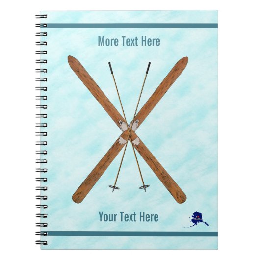 Landoverschrijdende sneeuw notitieboek (Voorkant)