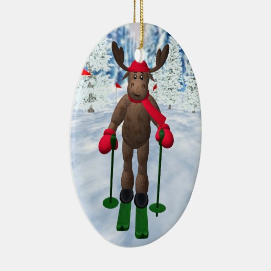 Landoverschrijdende snuffelaar keramisch ornament (Rechts)